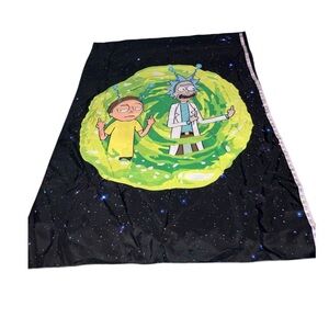 Rick and Morty Black space middle finger tapestry 40”x 60”